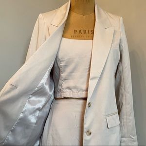 A&F Three-Piece Cream Blazer Set